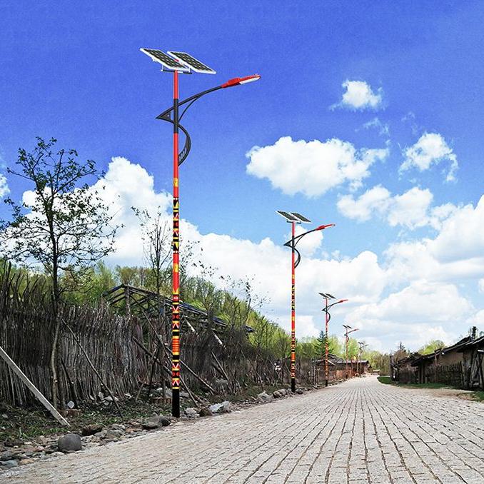 施甸6米民族特色太阳能路灯工程案例